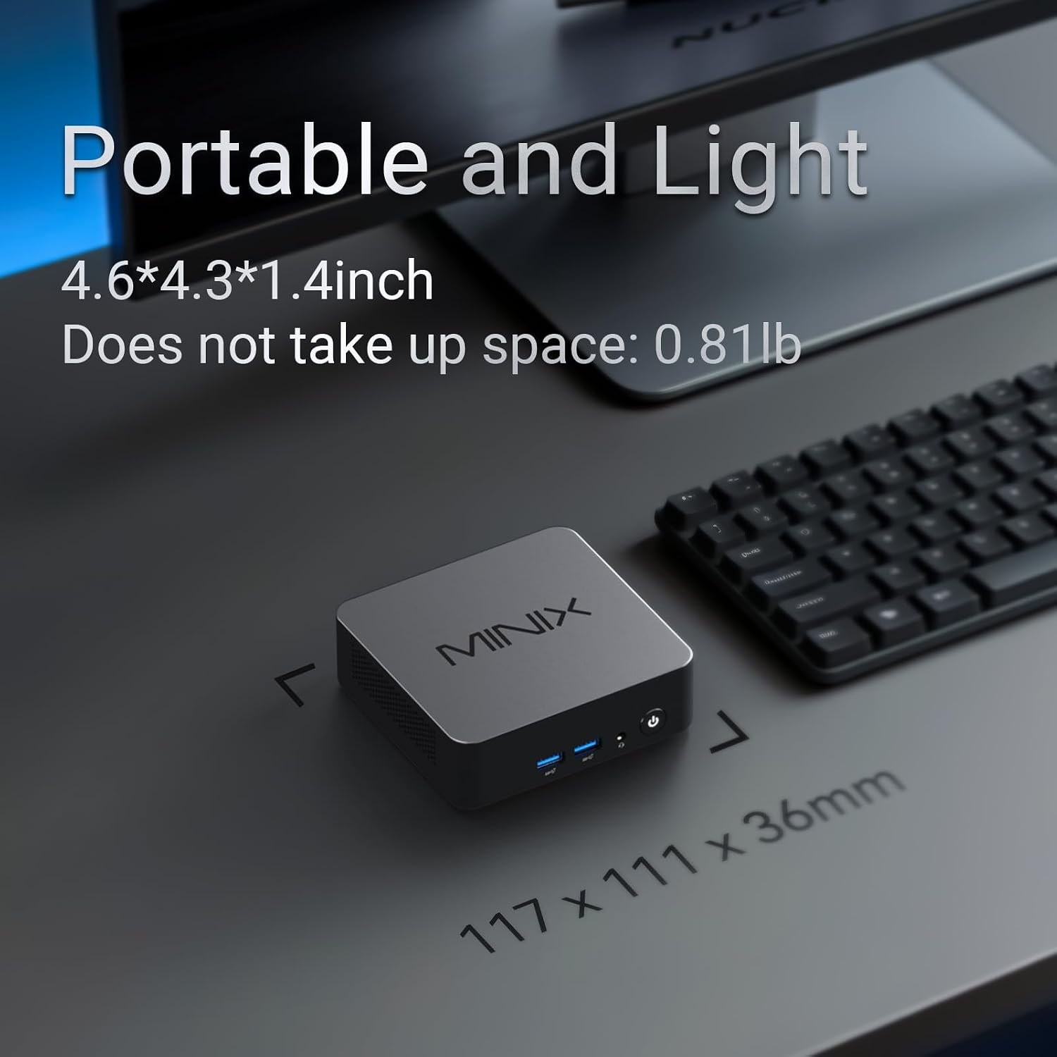 MINIX NUC150 Mini PC Intel N150, 16GB DDR5 RAM, 512GB SSD, 4K Triple Display, USB-C, 2.5G Ethernet, Wi-Fi 6, BT5.2, Windows 11 Pro mini Computer,Ideal for Business, Remote Work & Education