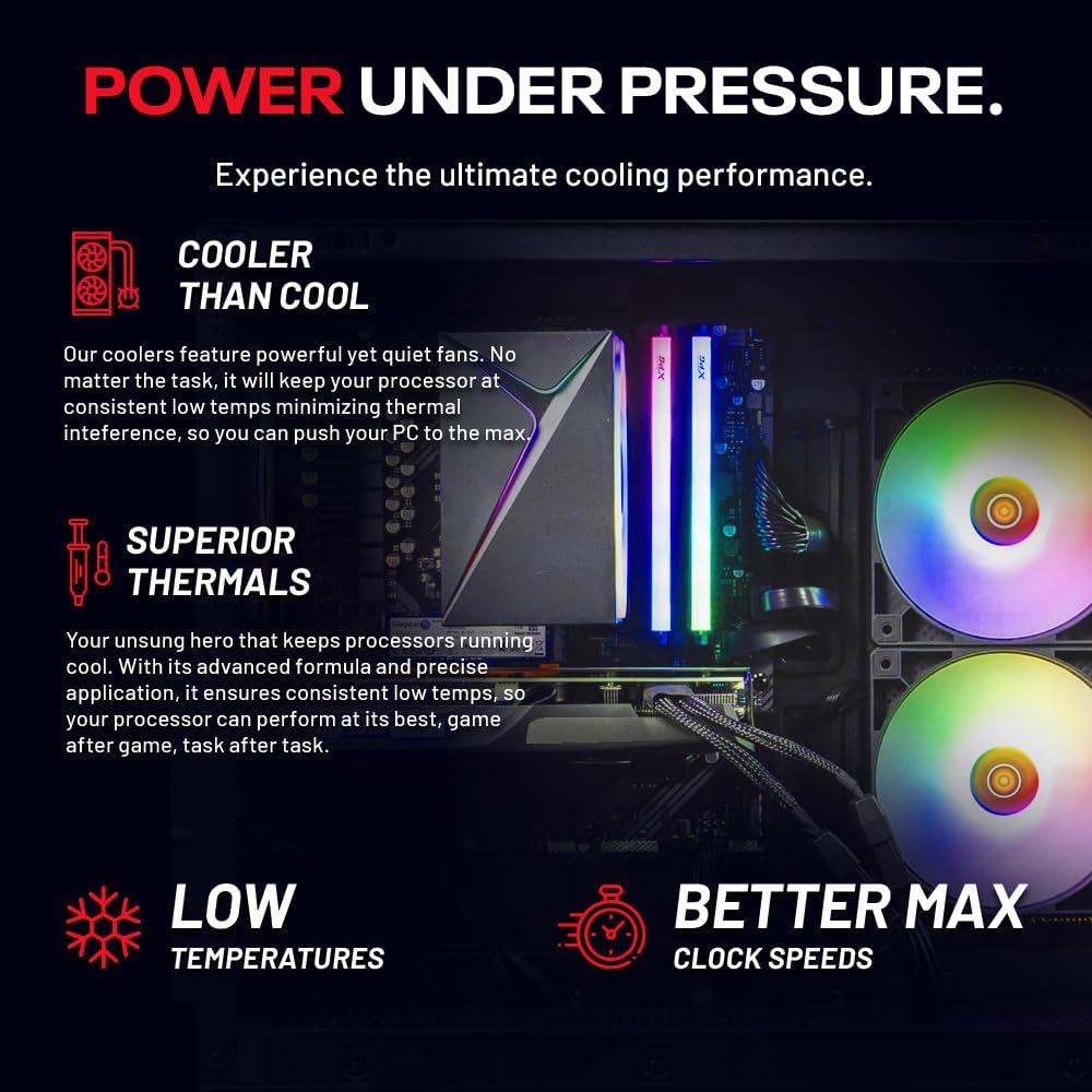 Skytech Gaming Azure 3 Desktop PC, Ryzen 7 7700 3.8 GHz (5.3GHz), NVIDIA RTX 5070 12GB, 1TB Gen4 NVMe SSD, 32GB DDR5 RAM 6000 RGB, 850W Gold PSU, Wi-Fi, Win 11