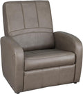RecPro Charles RV Gaming Chair Ottoman Conversion | Built-in Storage | RV Furniture | Great for Teens for Teens | Putty