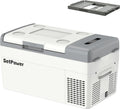 Setpower 20L/21QT Portable Car Refrigerator 12V/24V DC & 110/240V AC Electric Cooler and Freezer for Truck, RV, SUV, Van, Camping, and Travel (White)
