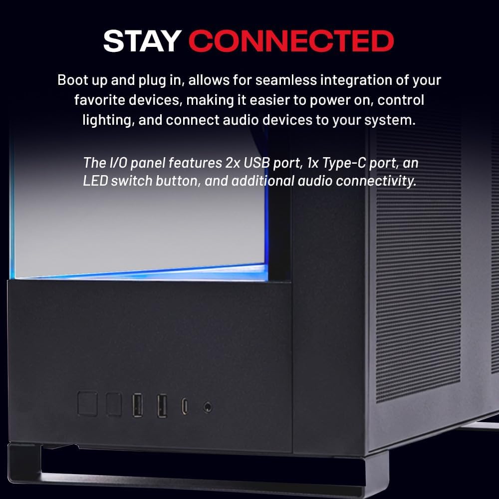 Skytech Gaming Shadow 5 Gaming PC, AMD Ryzen 7 8700F 4.1GHz, NVIDIA RTX 5060 Ti 8GB VRAM, 1TB NVMe SSD, 16GB DDR5 RAM 6000, 750W Gold PSU, WI-FI 5, Windows 11, Desktop