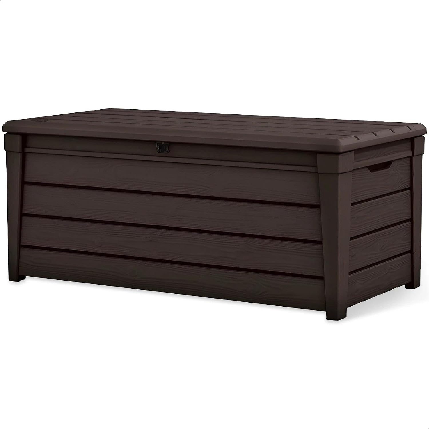 for Keter Brightwood 120gal Weatherproof Resin Patio Deck Storage Box Bench, Brown