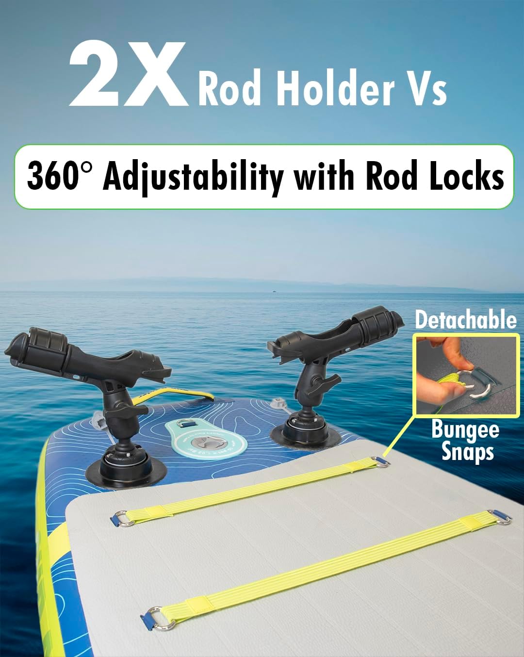 SUP Angler X-Wide Inflatable Fishing Paddle Board with Seat, Choose Accessories Package, Adjustable Fishing Rod Holders, Accessory Ports, Dual Paddle, Quad Bungees, 10'8' X 35'