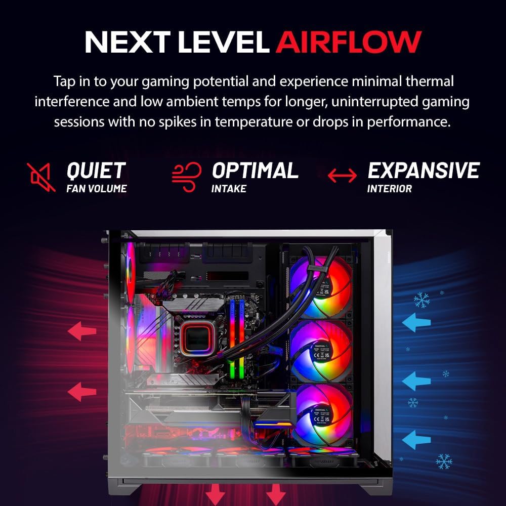 Skytech Gaming O11 Vision Desktop PC, Intel Ultra 9 285K 3.7 GHz(5.7 GHz), NVIDIA RTX 5080 16GB, Z890 Board, 2TB Gen4 NVMe SSD, 64GB DDR5 RAM 6000, 850W Gold ATX 3 PSU, 360mm ARGB AIO, Wi-Fi, Win 11