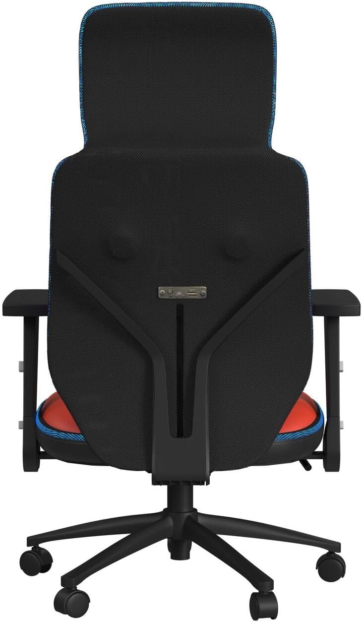 Picket House Furnishings Salzburg Gaming Chair with LED and Speaker in Red