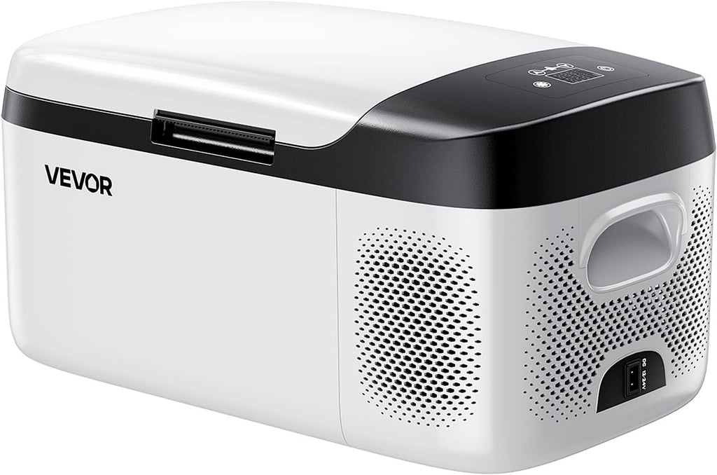 VEVOR Car Refrigerator, DC 12/24V AC100-240V Compressor Electric Cooler, -4°F to 68°F Car Fridge with APP Control, 16 QT Cars Freezer for RVs, Campsites, Boats, Camping, Fishing, 60W Portable Freezer
