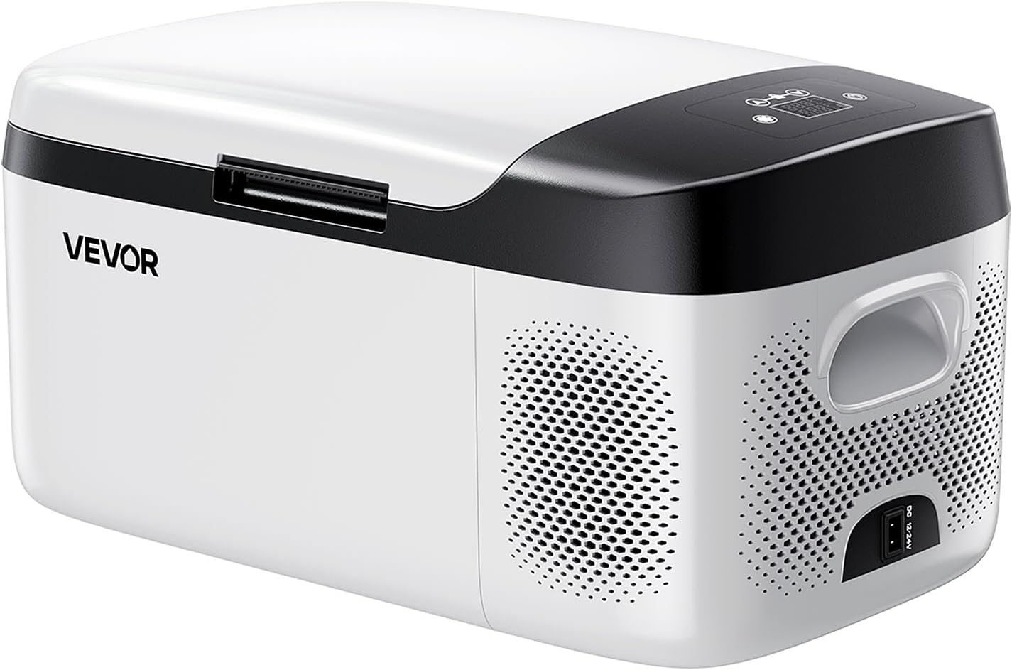 VEVOR Car Refrigerator, DC 12/24V AC100-240V Compressor Electric Cooler, -4°F to 68°F Car Fridge with APP Control, 16 QT Cars Freezer for RVs, Campsites, Boats, Camping, Fishing, 60W Portable Freezer