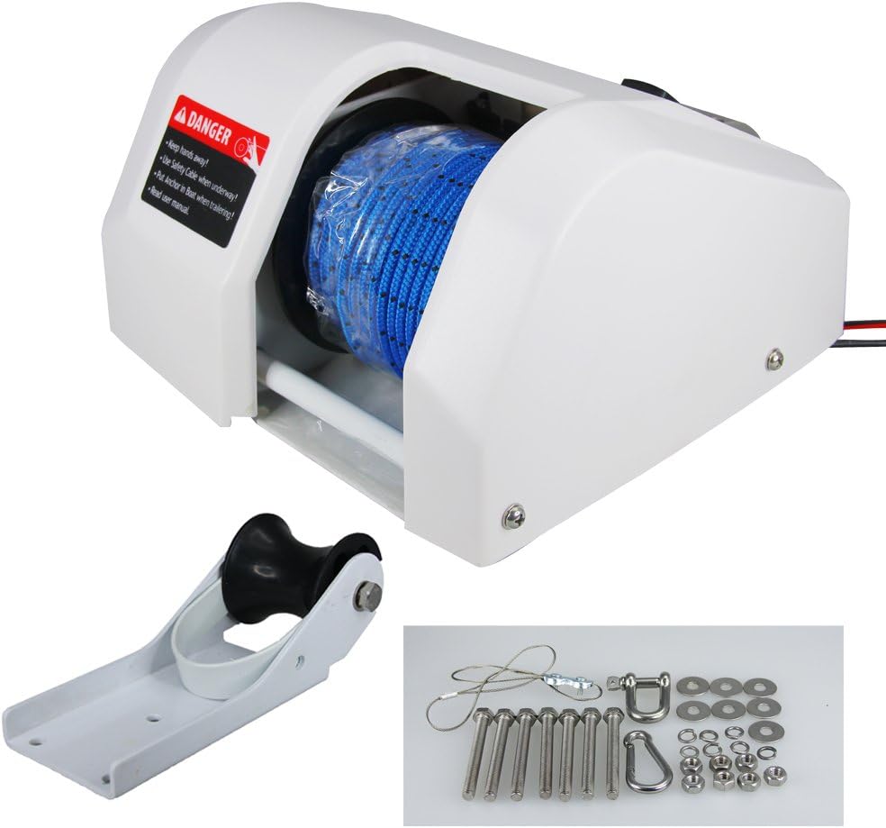 Pactrade Marine Pontoon Electric Anchor Windlass Salt Water up to 20 LB Anchor