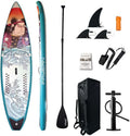 Inflatable Paddle Board,Extra Wide 10.6'/11' Stand Up Paddle Board with Sup Accessories,400lbs Capacity for Family with Safety Leash, All Skill Levels Sup for Yoga,Fishing,Surfing