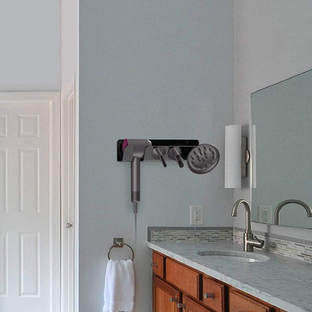 Creative Hair Dryer Shelf-Hair Dryer Wall Mount Holder Hair Dryer Storage Rack Hanger Holder for Dyson Supersonic Hair Dryer