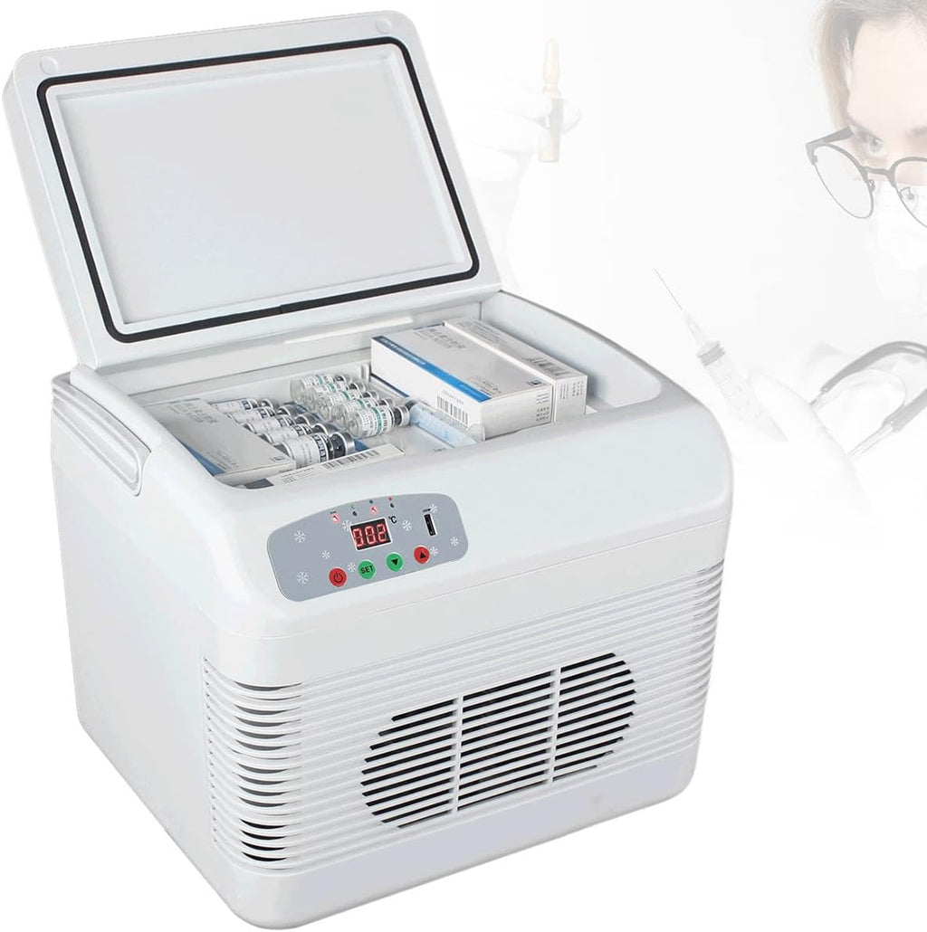 Insulin Cool Box, Portable Medication Refrigerator Medical Cool Bag Cooler, Large Capacity Cooler Electric Travel Box for Travel, Household, Medicinal Storage