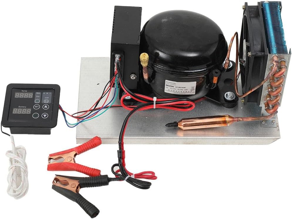 12V-24V DC Car Refrigeration Air Compressor Fridge Freezer Natural Cooling/Air-cooled BD25HC With Temperature Controller