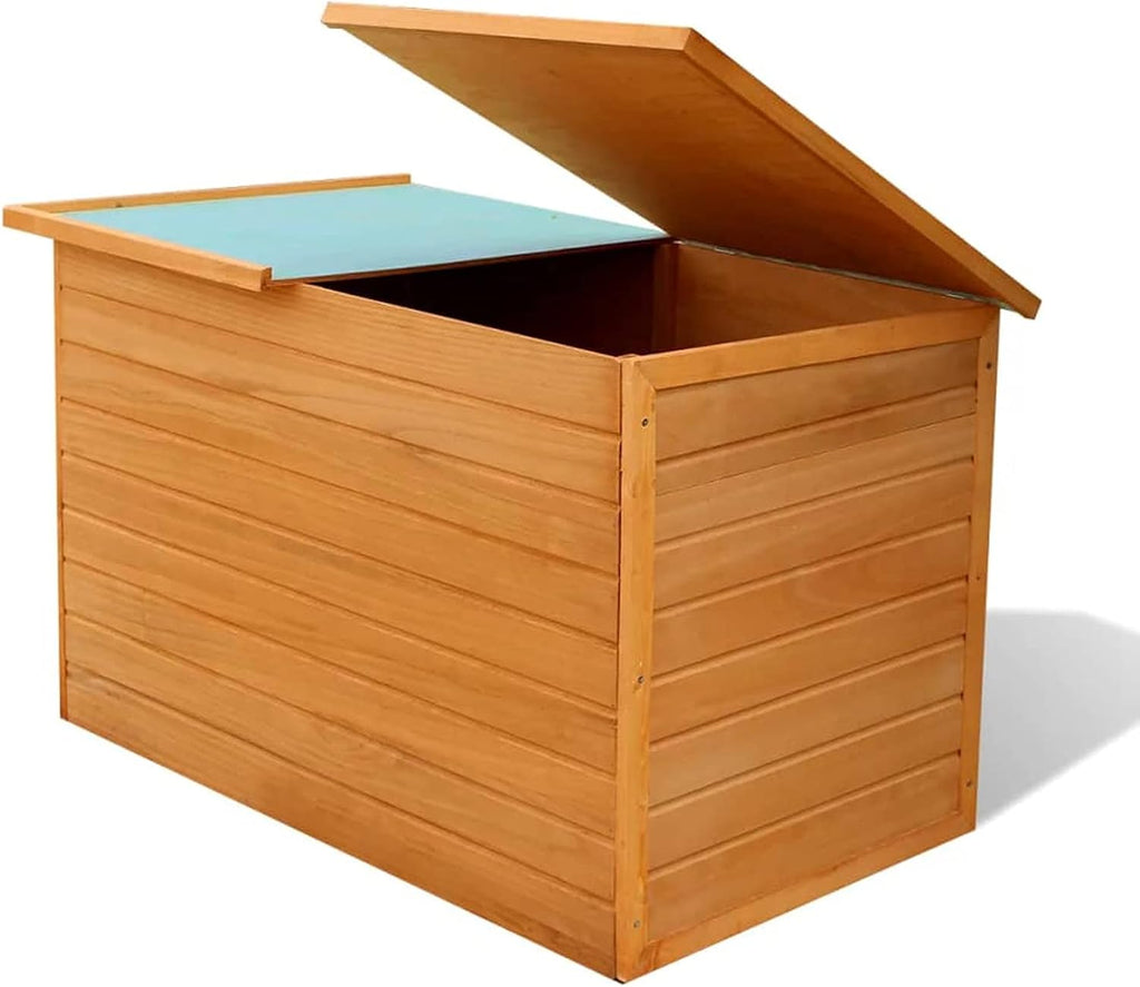 shubiao Patio Storage Box 49.6'x28.3'x28.3' Wood,Poly Rattan,Outside Storage, Outdoor Storage Bin, Keter Deck Box, Deck Storage