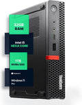 Lenovo M720Q ThinkCentre Mini PC | Windows 11 Pro | Intel i5-8400T | 32GB RAM + 1TB NVME | 5G WiFi + BT | Home or Office Micro Desktop Computer (Renewed)