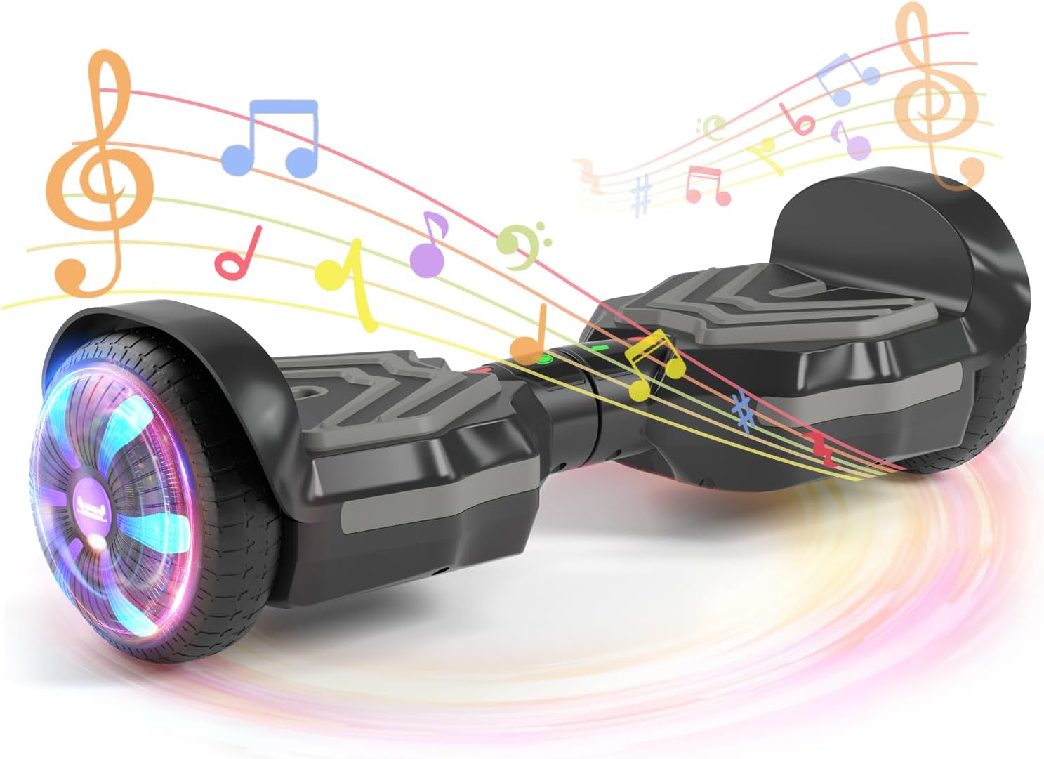 SIMATE Scooter, Bluetooth Speakers and LED Light-Up Wheels, APP Control, Dual 250W Motors, 8.5 mph Max Speed & 8.5 Miles Max Range, Gifts for Kids Adults Girls Boys