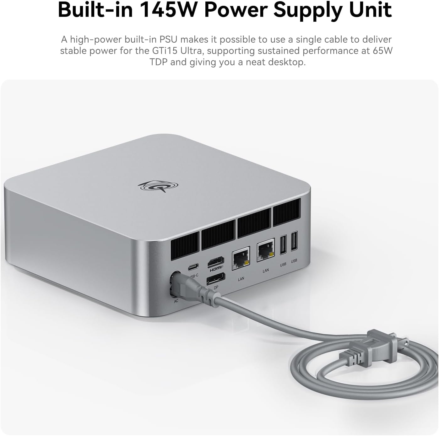Beelink GTI15 Mini PC with Intel Core Ultra 9 285H(16C/16T), 64GB DDR5 1TB NVMe M.2 SSD Triple Display Output WiFi7, Bluetooth 5.4, 10G Dual LAN W-11 Gaming Business Mini PC