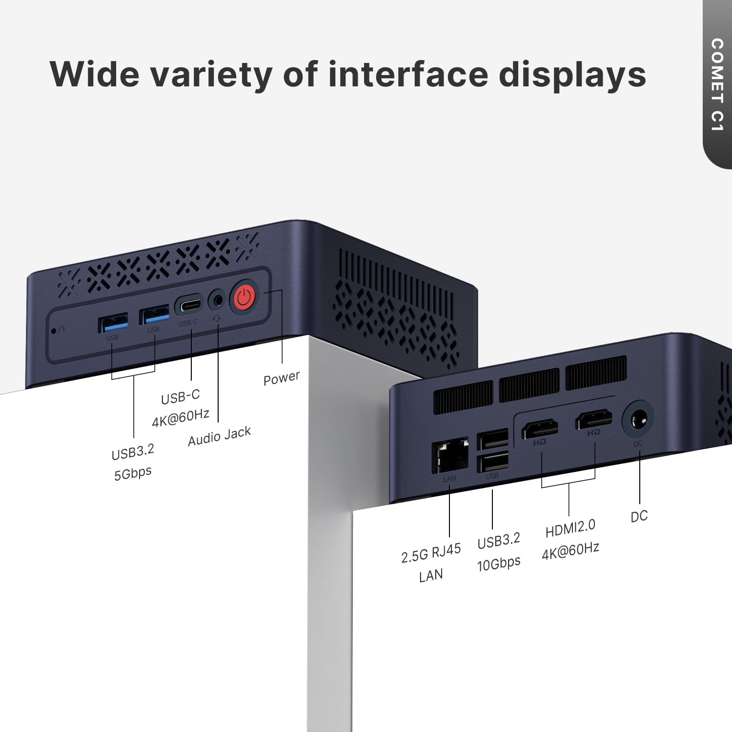N97 Mini Desktop PC, 16GB RAM 512GB PCIe SSD Mini PC 2.5G LAN (I226V), Dual HDMI, 4K Triple Display, Full Function USB Type-C, Wi-Fi 5, USB 3.2, BT 5.0,Office/Home Use