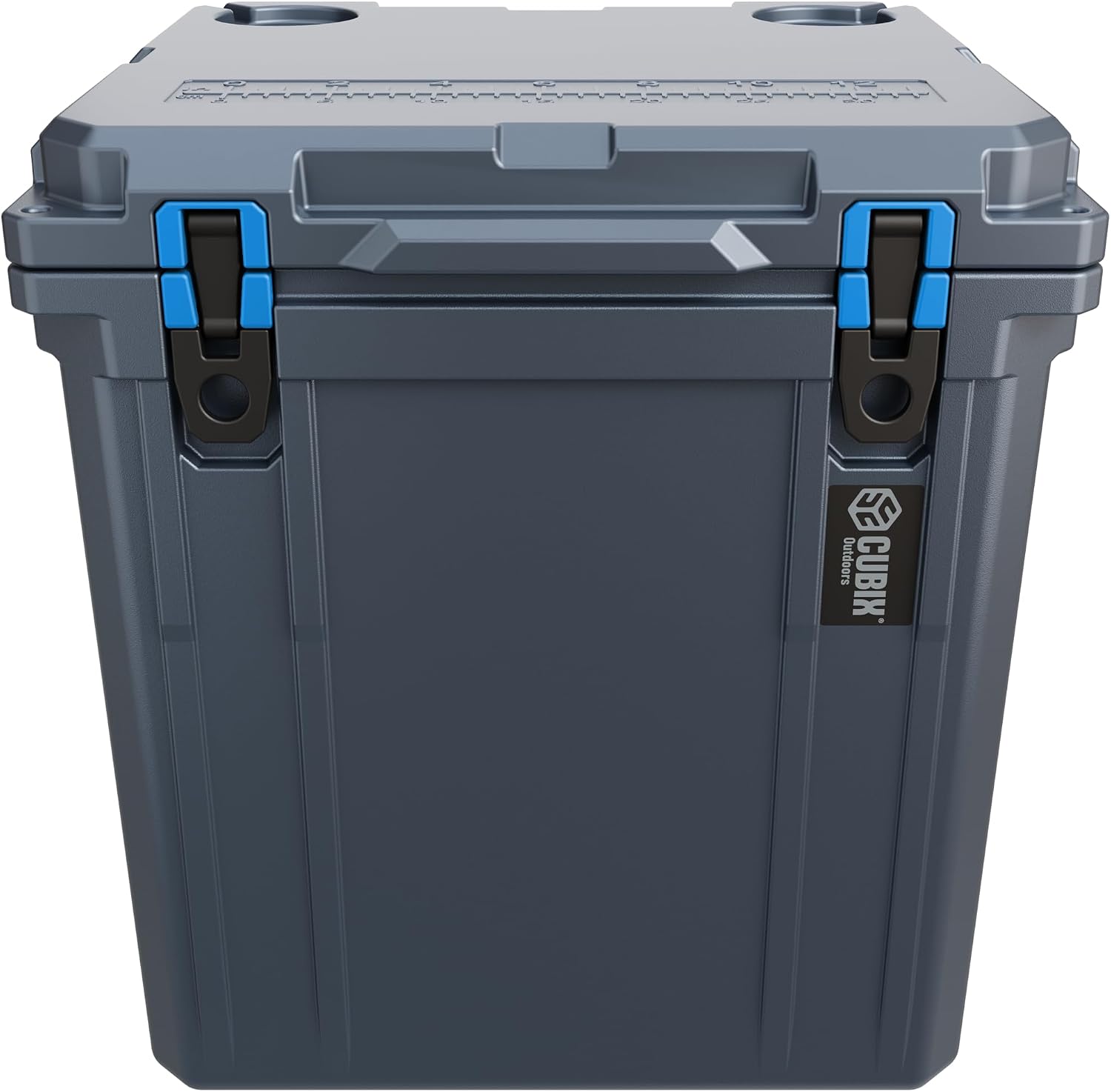 Cubix Outdoors QuadraX 46QT Wheeled Rotomolded Portable Hard Cooler for Camping, Fishing, Beach | Heavy Duty Insulated Ice Chest with Wheels and Handle | Cold Retention 5 Days