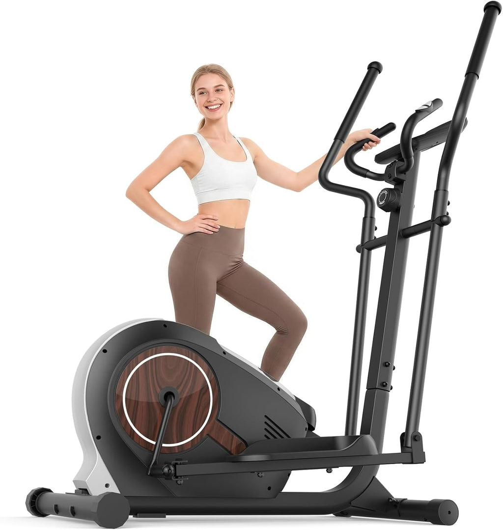 Elliptical Exercise Machine, Elliptical Machine for Home with Ultra-Smooth Magnetic Resistance,Elliptical Trainer with 14 Levels, 15.5'-18' Stride 500lb Loading, Home Gym Equipment 95% Pre-Assembled