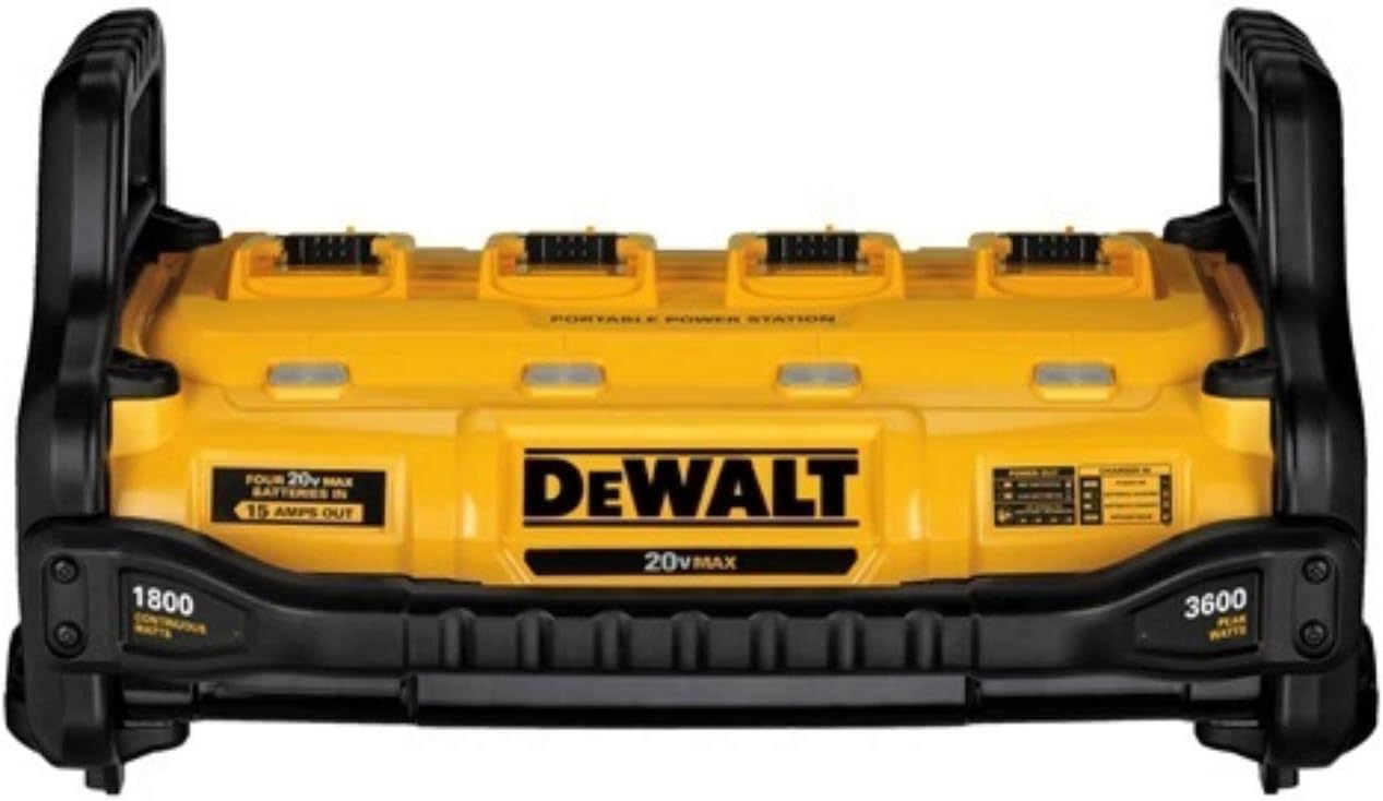 DEWALT DCB1800B Portable Power Station With 4 DCB205 20V MAX XR 5.0Ah Batteries