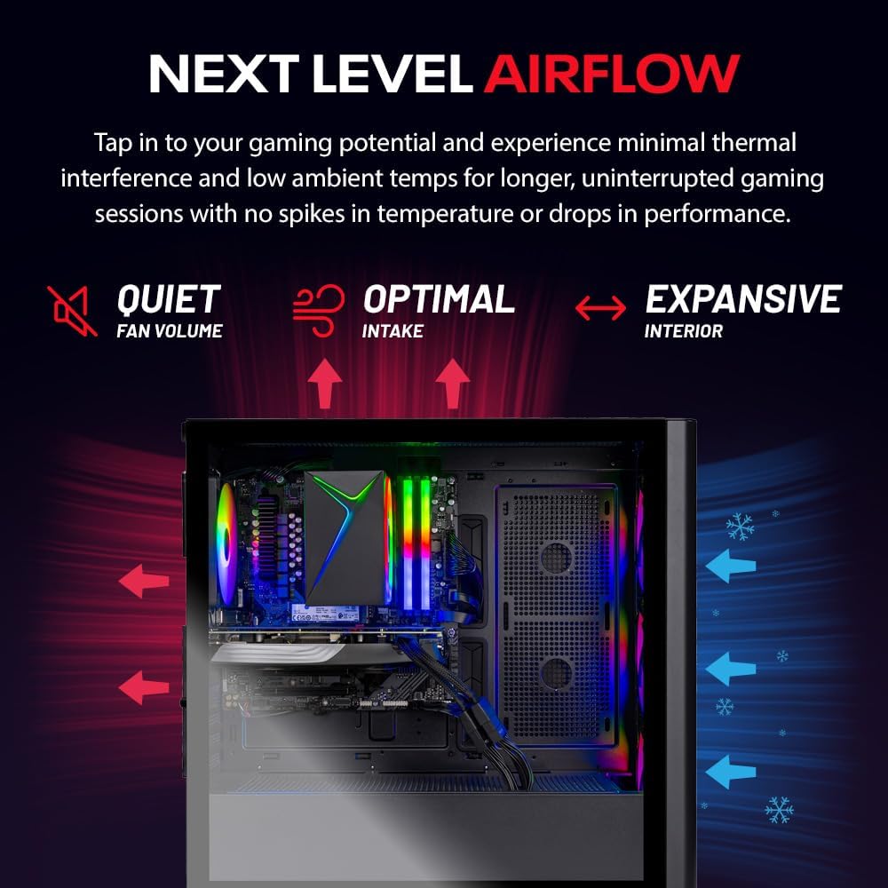 Skytech Gaming Chronos 3 Desktop PC, Intel i5 14400F 2.5 GHz (4.7GHz), AMD RX 9060XT 8GB, 1TB NVMe SSD, 16GB DDR5 RAM 5200, 650W Gold PSU, Wi-Fi, Win 11