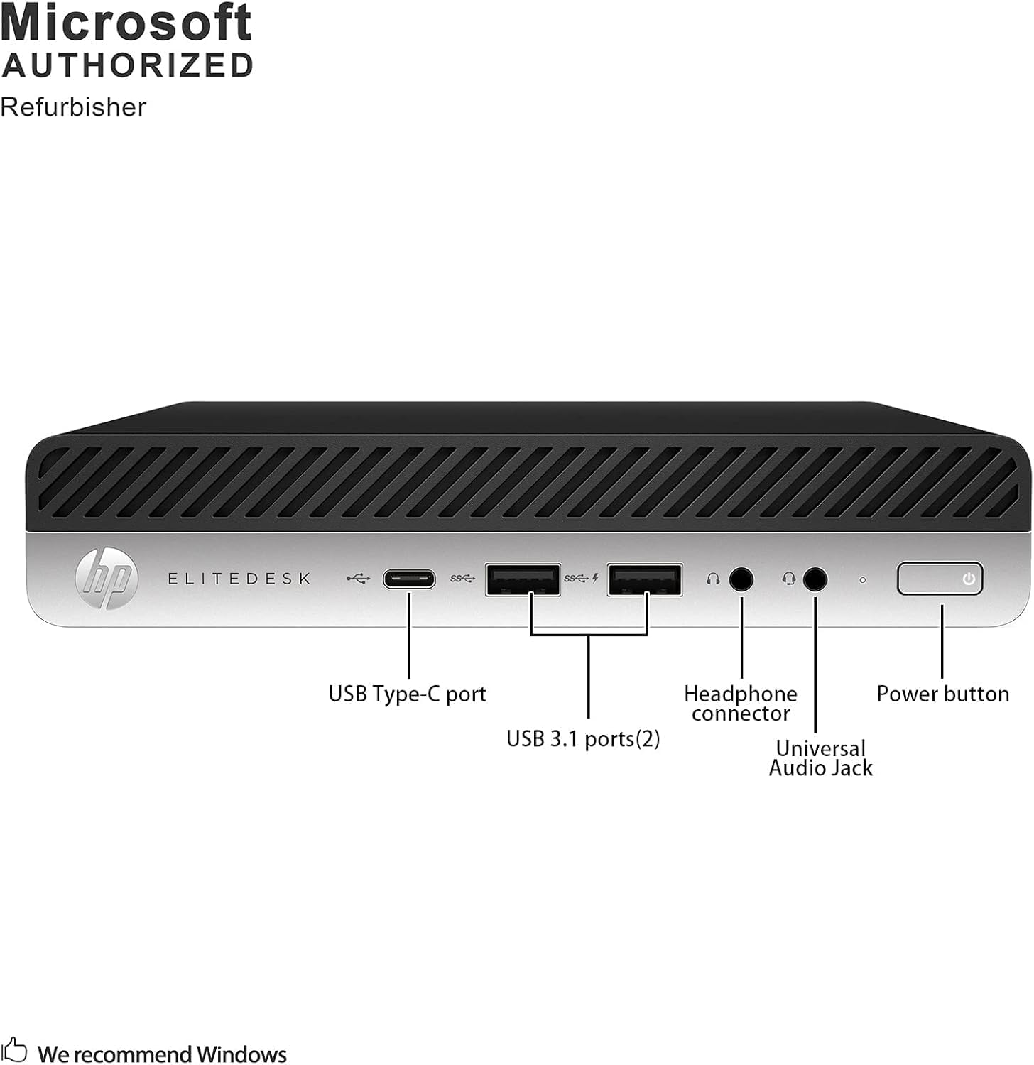 HP EliteDesk 800 G3 Mini Desktop Computer, Intel Quad-Core i5-6500 Business PC, 16GB DDR4 RAM, 256GB SSD, Keyboard&Mouse, WiFi, BT, Windows 11 Pro (Renewed)