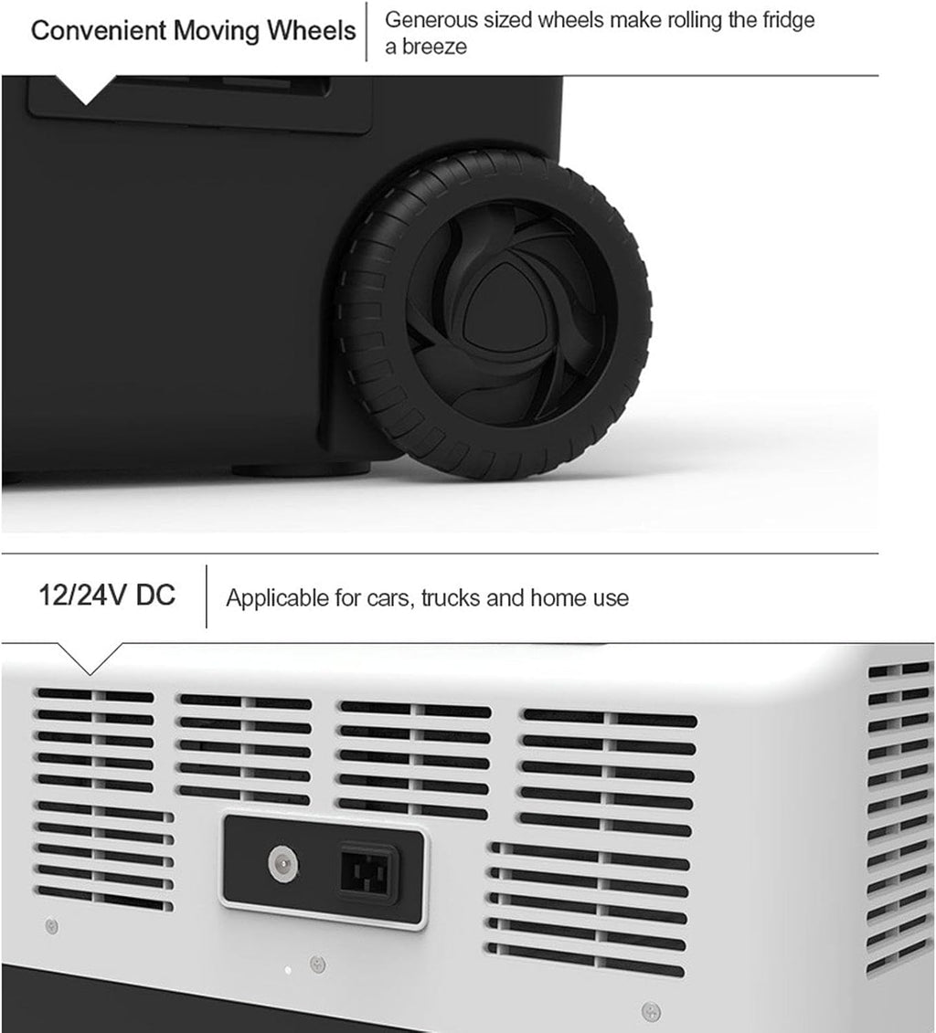 Car Refrigerator, 12V/24V Freezer Compressor Cooler Portable Refrigerator Fridge Cooler for Car, RV, Truck, Van, Boat for Camping, Travel, Fishing Outdoor,50L