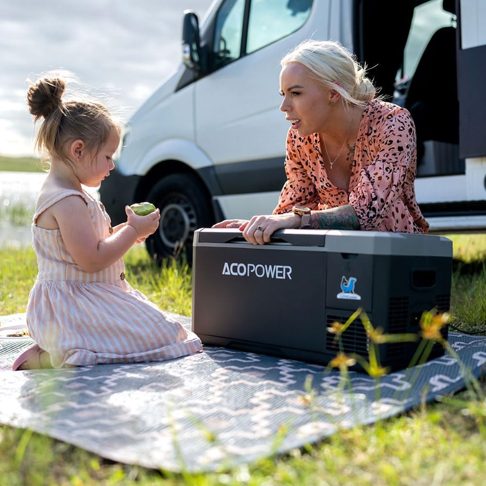 ACOPOWER LiON Mini Car Fridge Freezer 19 Quarts, Battery Not Included