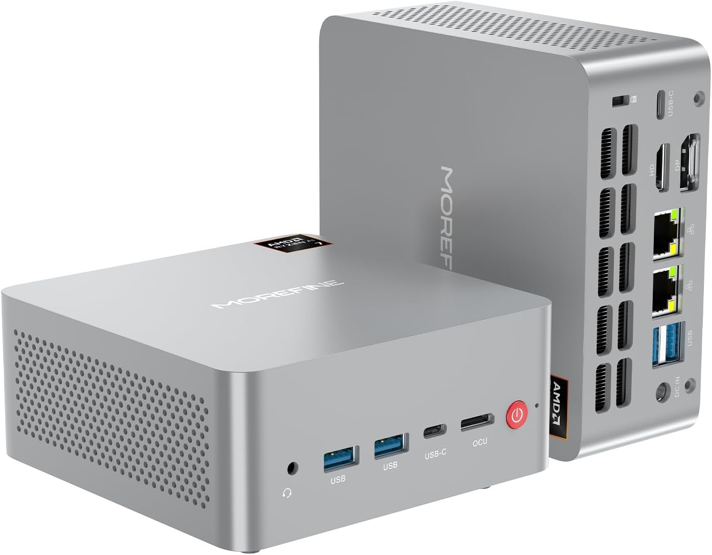 MOREFINE AI Mini PC AMD Ryzen AI 7 350(5 GHz | 66 Tops | Radeon 860M) 16GB 1TB SSD Mini Gaming Computers Oculink/USB 4.0/4-Screen 4K Display/WiFi 6/BT5.2/2.5G LAN Port