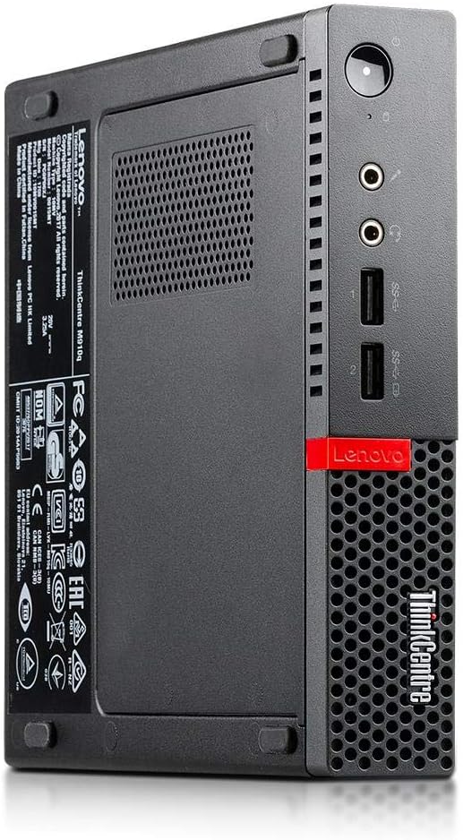 Lenovo ThinkCentre M910q Tiny Desktop Computer Windows 11 Pro - Intel Core i5-6500T 2.5GHz, 8GB RAM, 256GB SSD, USB 3.0, DisplayPort, WiFi, BT Mini PC Win 11 (Renewed)