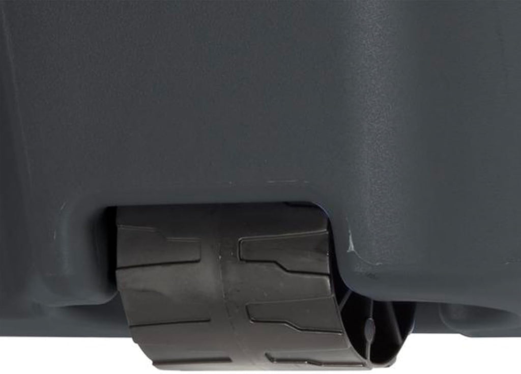 Sterilite 8 Pack 45 Gallon Wheeled Latch Tote, Stackable Plastic Storage Bin, Gray/Green