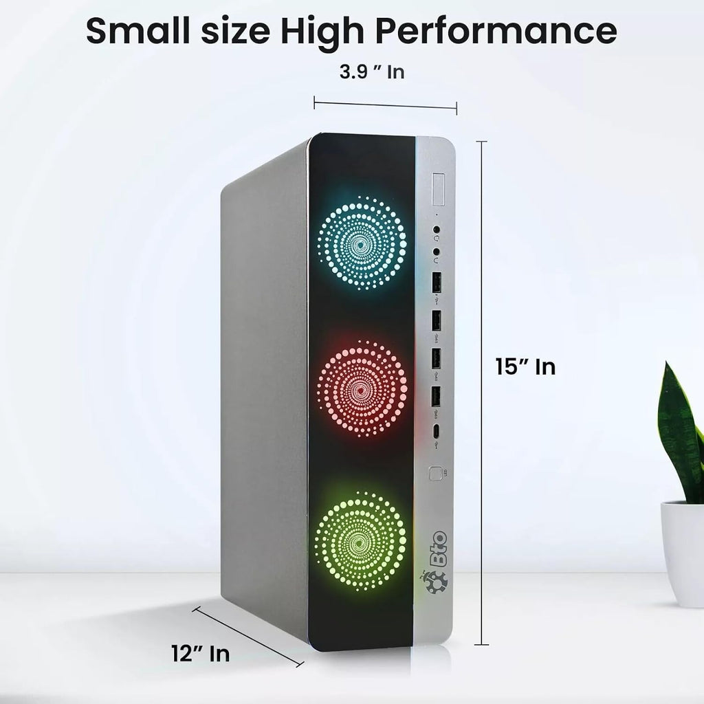 HP 8G3 RGB Gaming Desktop PC – Intel i7 6th Gen Processor – 16GB Ram – 1TB SSD – NVIDIA GeForce GTX 1050 Ti DDR5 – New 24 inch Monitor – WiFi – Windows 11 Pro – Computer Tower for PC Gamer (Renewed)