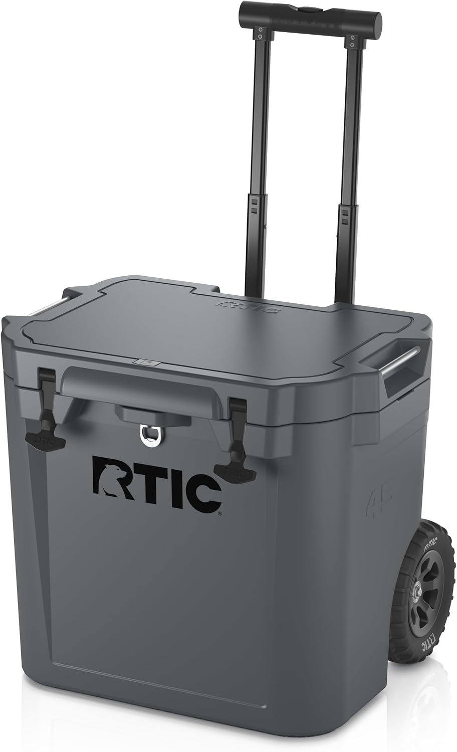 RTIC 45 QT Wheeled Ultra-Tough Cooler Hard Insulated Portable Ice Chest Box for Beach, Drink, Beverage, Camping, Picnic, Fishing, Boat, Barbecue, Rotomolded Construction