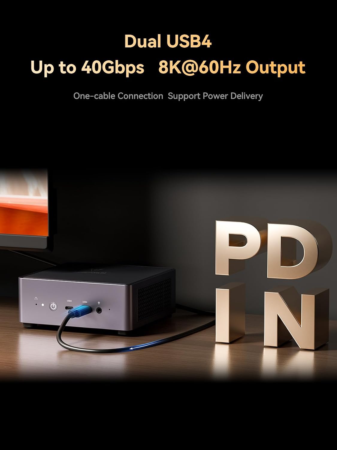 MINISFORUM Venus Series UM790 Pro Mini PC AMD Ryzen 9 7940HS DDR5 32GB 512GB PCIe4.0 SSD Personal Computer, 2xHDMI(4K) 2X USB4(DP|8K) Outputs, Radeon 780M Graphics