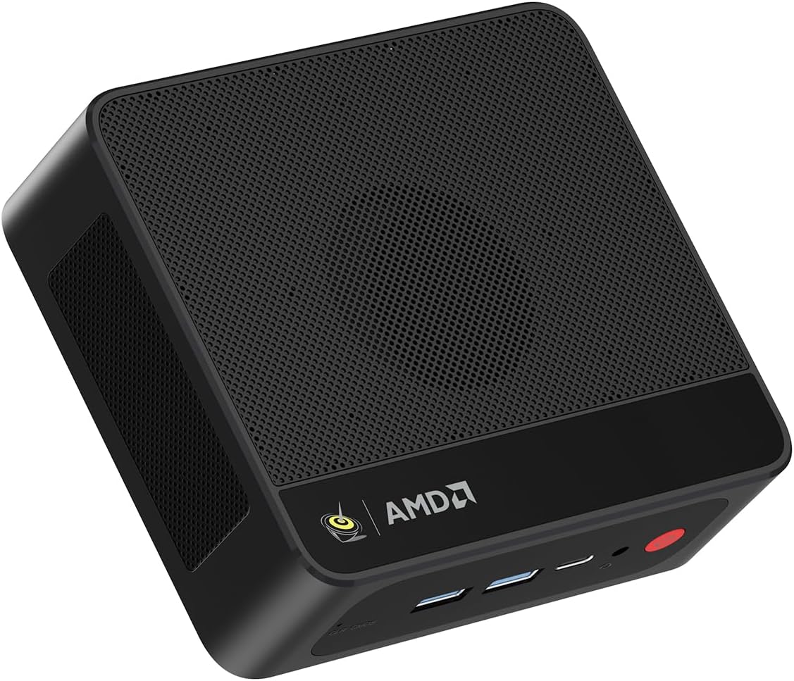 Beelink Mini PC SER5 MAX with AMD Ryzen 7 7735U, 16G LPDDR5, 500GB NVMe M.2 SSD, DP/HDMI/Type-C Triple Display Output, 2.5G LAN, WiFi6, BT5.2, W-11 Mini Computer
