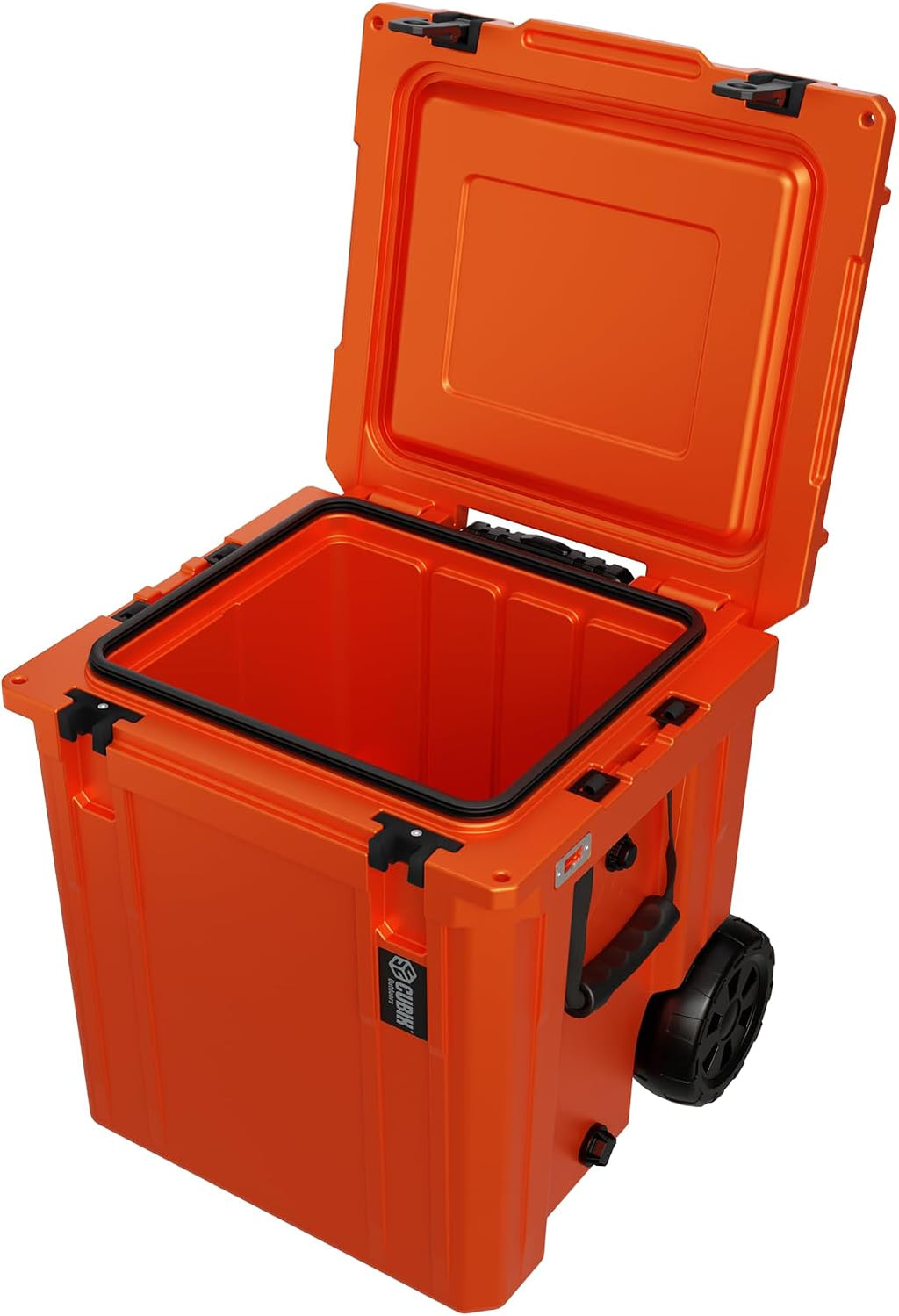 Cubix Outdoors QuadraX 46QT Wheeled Rotomolded Portable Hard Cooler for Camping, Fishing, Beach | Heavy Duty Insulated Ice Chest with Wheels and Handle | Cold Retention 5 Days