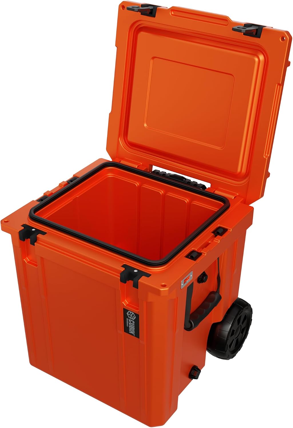 Cubix Outdoors QuadraX 46QT Wheeled Rotomolded Portable Hard Cooler for Camping, Fishing, Beach | Heavy Duty Insulated Ice Chest with Wheels and Handle | Cold Retention 5 Days
