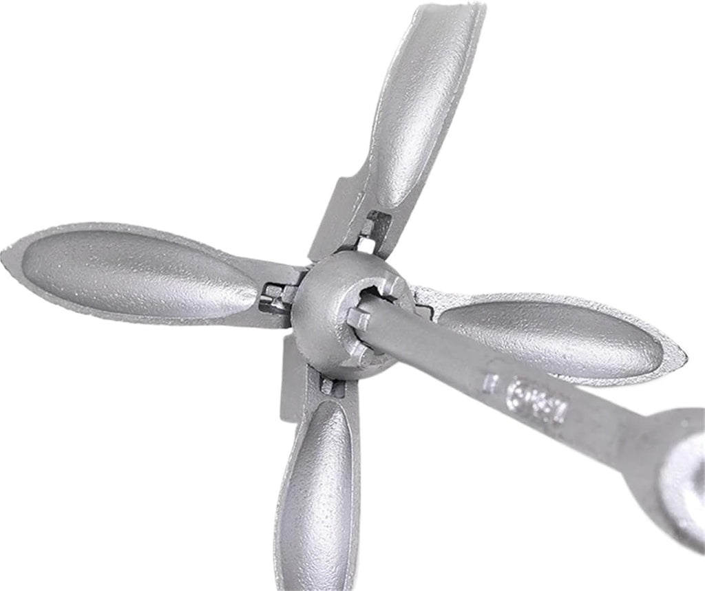 Folding Anchor, 0.7/1.5KG Grapnel Anchor Folding Marine Rope and Buoy Boat,for Small Boats Canoe Paddle Boards