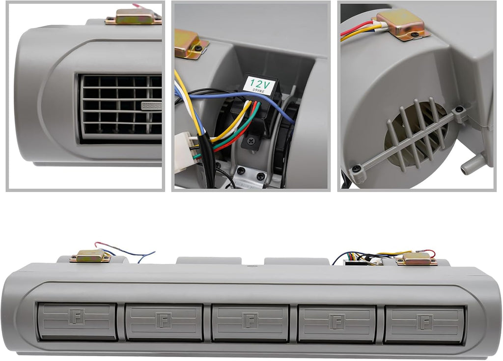 LOYALHEARTDY Car Evaporator, 12V 20697BTU 3 Speed AC 598CFM Universal Underdash Heat AC Unit for Car