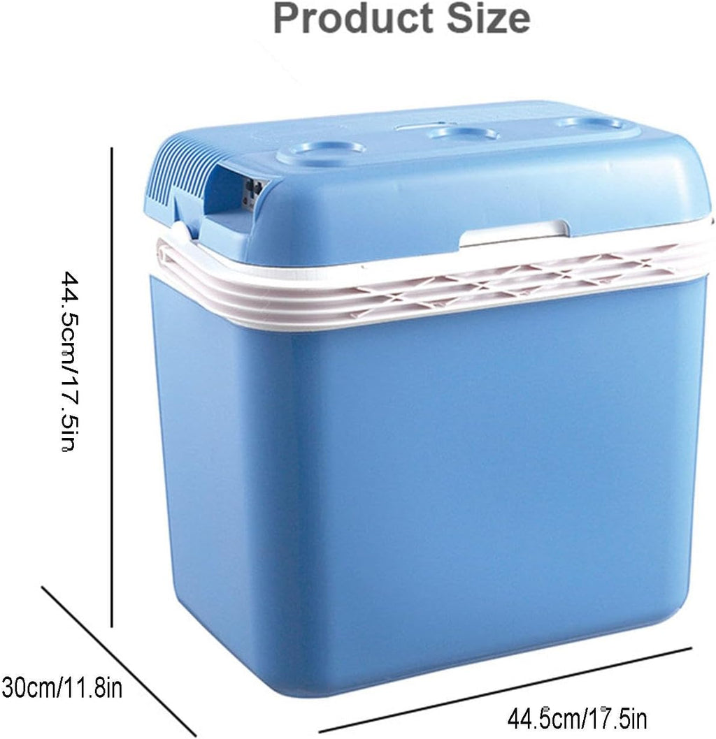 Car Refrigerator Outdoor Portable Fridge 32L Electric Cooler & Warmer for Home, Car 12/220V Portable Mini Refrigerator for Skincare, Beverage, Food, Home, Office and Car,Green