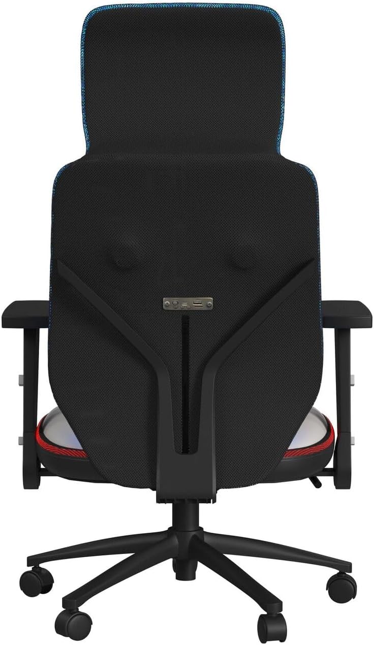 Picket House Furnishings Salzburg Gaming Chair with LED and Speaker in Khaki