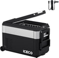 ICECO JP40 Pro 12 Volt Refrigerator Freezer, Portable Fridge with SECOP Compressor, -4°F to 68°F, DC 12/24V, AC 110/240V, Car Freezer for Camping, Outdoor, with Multi-Directional Lid