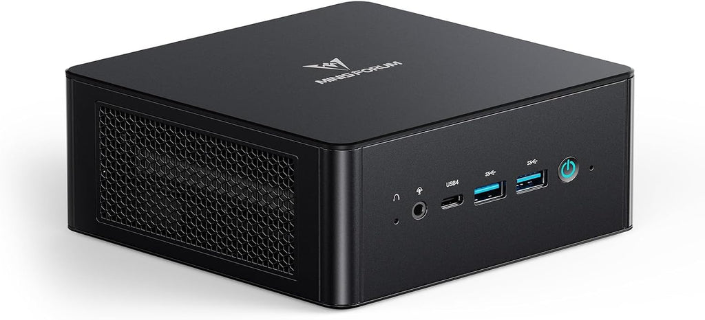 MINISFORUM UM890 Pro Mini PC, Ryzen 9 8945HS 5.2GHz, 32GB DDR5 5600MHz + 512GB PCIe 4.0 SSD, Radeon 780M, Quad 4K Display(HDMI/DP1.4/USB4 х 2), Dual 2.5G LAN Mini Desktop Computer