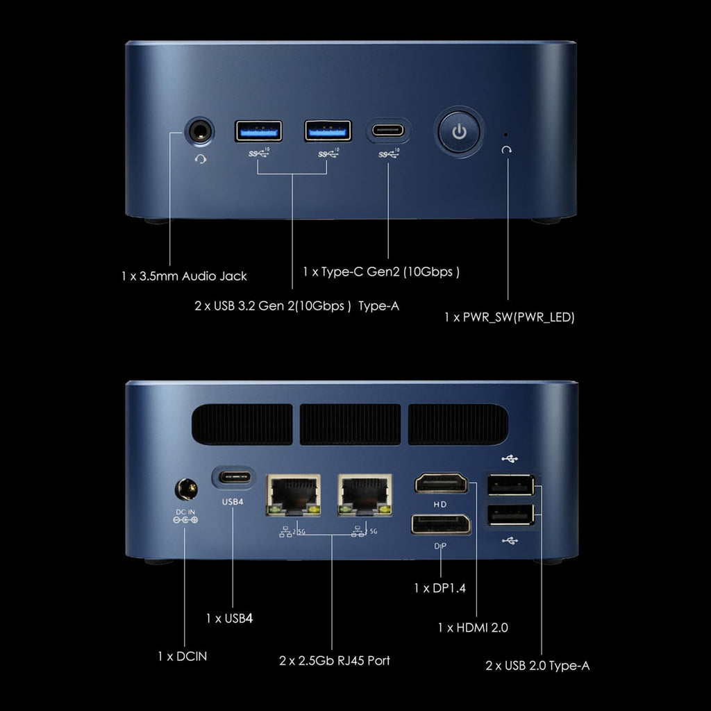 Mini PC Gaming,BREN7P AMD Ryzen 7 7840HS 5.1GHz Dual NIC LAN 2.5Gbps Desktop Compute 16GB DDR5 512GB PCIe4.0 SSD,USB4.0,Triple 4K Display,HDMI,DP,USB-C,WiFi 6 BT5.2,Multitasking