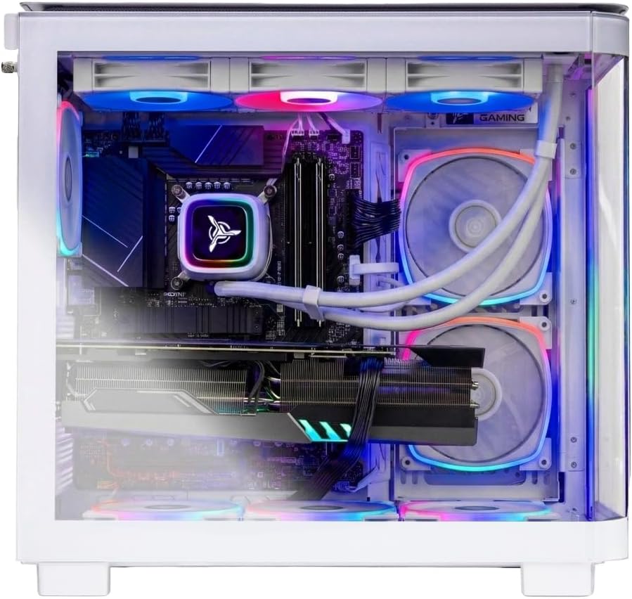 Skytech Gaming King 95 Gaming PC, AMD Ryzen 7 9800X3D 4.7GHz, AMD RX 9070XT 16GB VRAM, 2TB Gen4 NVMe SSD, 32GB DDR5 RAM 6000, 1000W Gold PSU, 360 ARGB AIO, WI-FI 5, Windows 11, Desktop