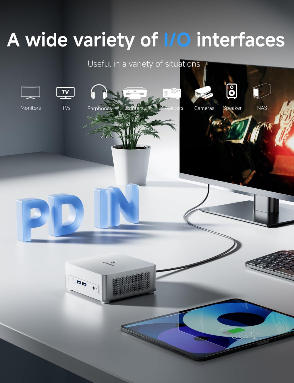 MINISFORUM DeskMini UM750L Slim Mini PC AMD Ryzen 5 7545U Small PC, 16GB LPDDR5 RAM+512G PCIe4.0 SSD, HDMI/DP/USB4 Outputs, 2.5G LAN, WiFi 6E, 4xUSB Port Small Form Factor
