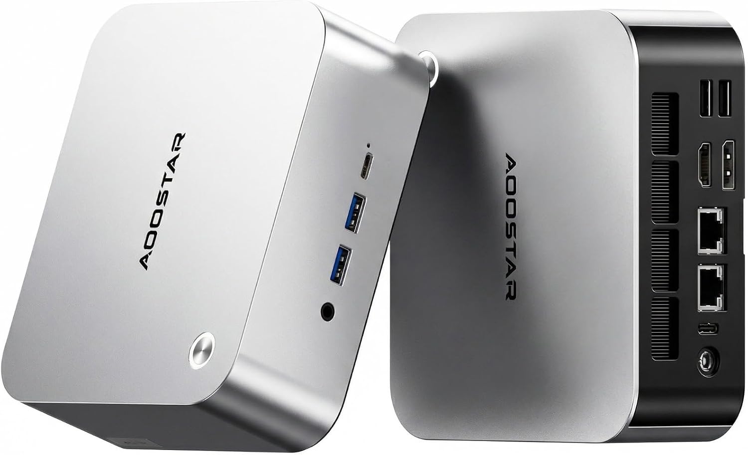 AOOSTAR MACO AMD R7 PRO 6850H Mini PC (8C/16T 4.70Ghz) with LPDDR5 6400Mhz 24GB RAM &1TB M.2 2280 PCIE4.0 NVME SSD,3 *M.2 Slots; Dual 2.5G; LAN Dual USB4；Four-Screen 4K Display