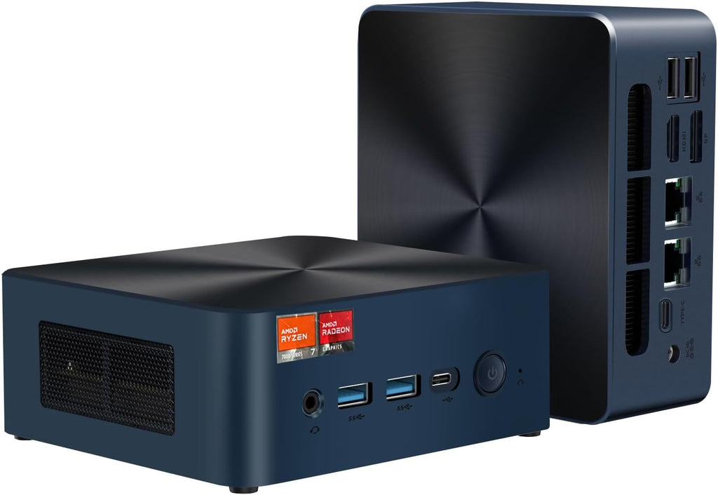 Mini PC Gaming,BREN7P AMD Ryzen 7 7840HS 5.1GHz Dual NIC LAN 2.5Gbps Desktop Compute 16GB DDR5 512GB PCIe4.0 SSD,USB4.0,Triple 4K Display,HDMI,DP,USB-C,WiFi 6 BT5.2,Multitasking