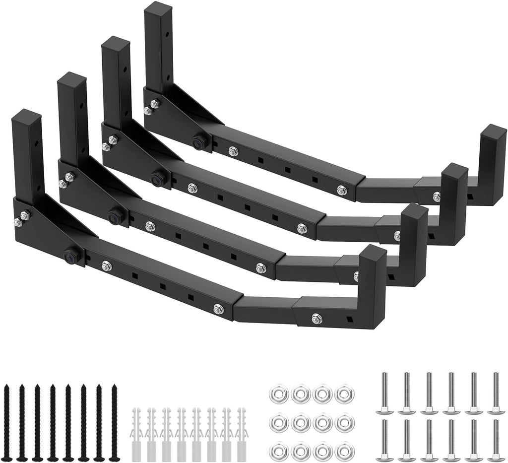 TORACK Kayak Storage Rack, Wall Mount Kayak Hooks for Garage Utility Storage Hangers for Kayak, Surfboard, Skiis, Snowboard, Paddle Board(Pack of 4)