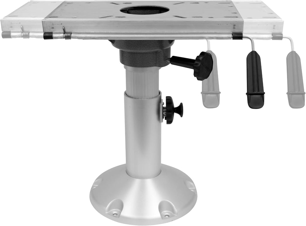 Wise 8WP21-374 Boat Seat Pedestal, Adjustable Height from 12' to 18', with Seat Slide Seat Mount, Adjustable Travel 5' - Fore & AFT